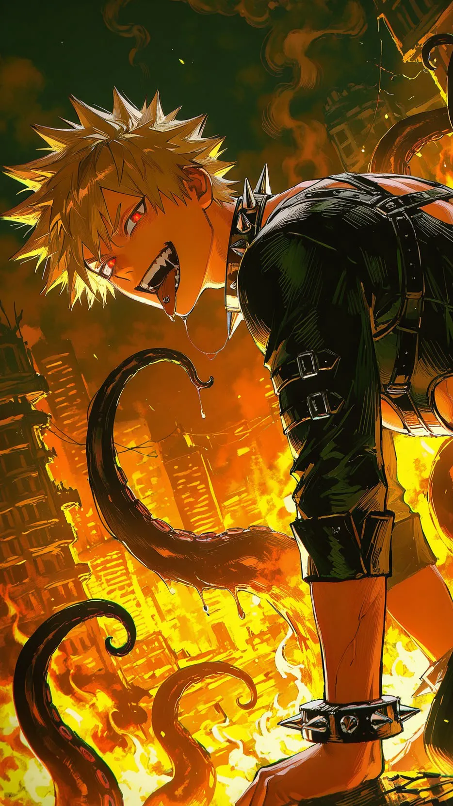 ai character: Katsuki Bakugou  background