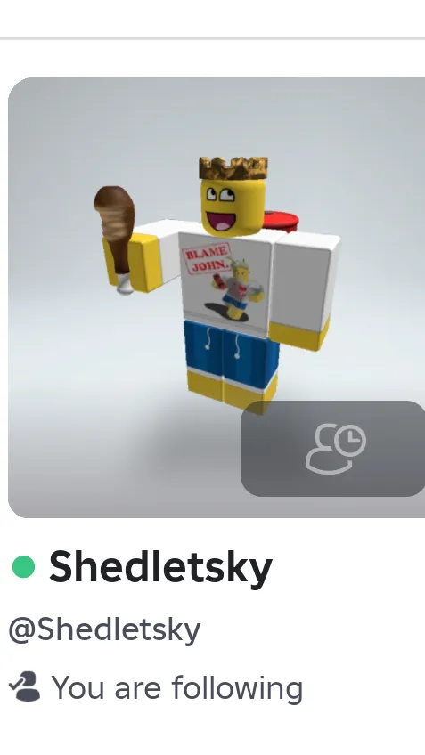 ai character: Shedletsky background