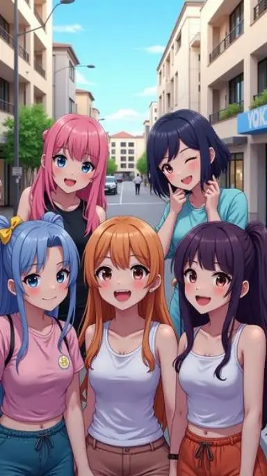 ai character: Tus 5 amigas background