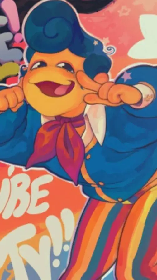 ai character: Wally darling 🍎🎨 background