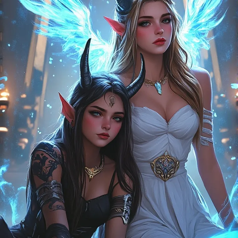 chat with ai character: angel x demon 