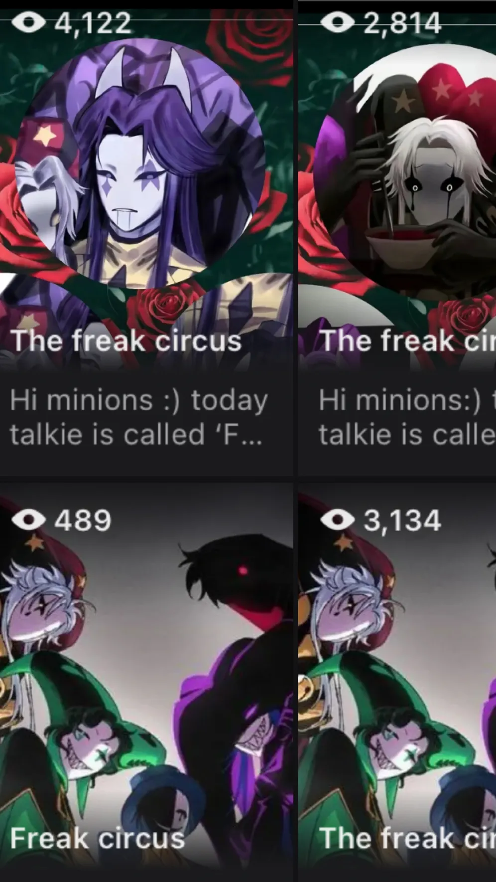 ai character: Freak circus  background