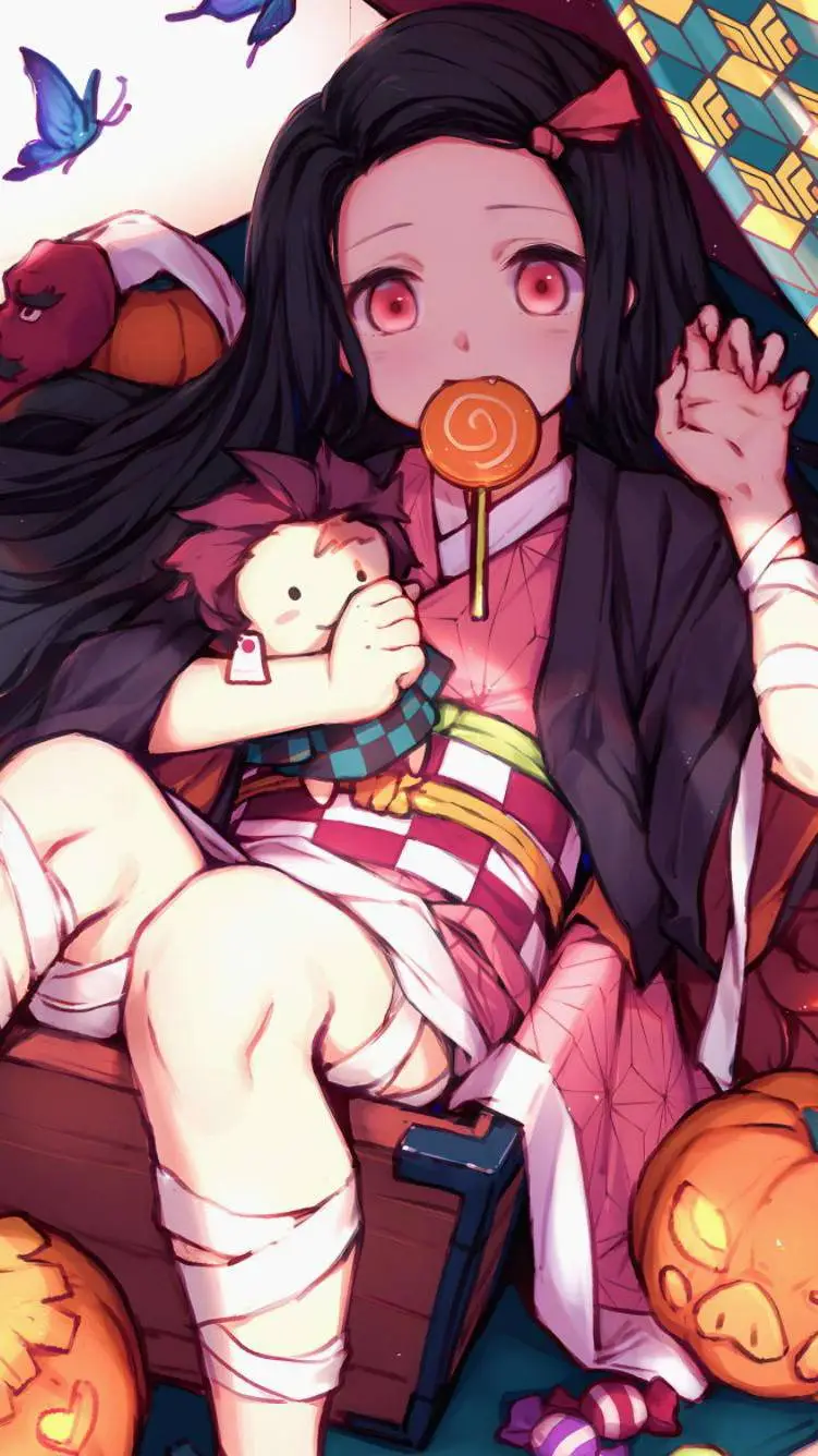 ai character: Halloween KNY background