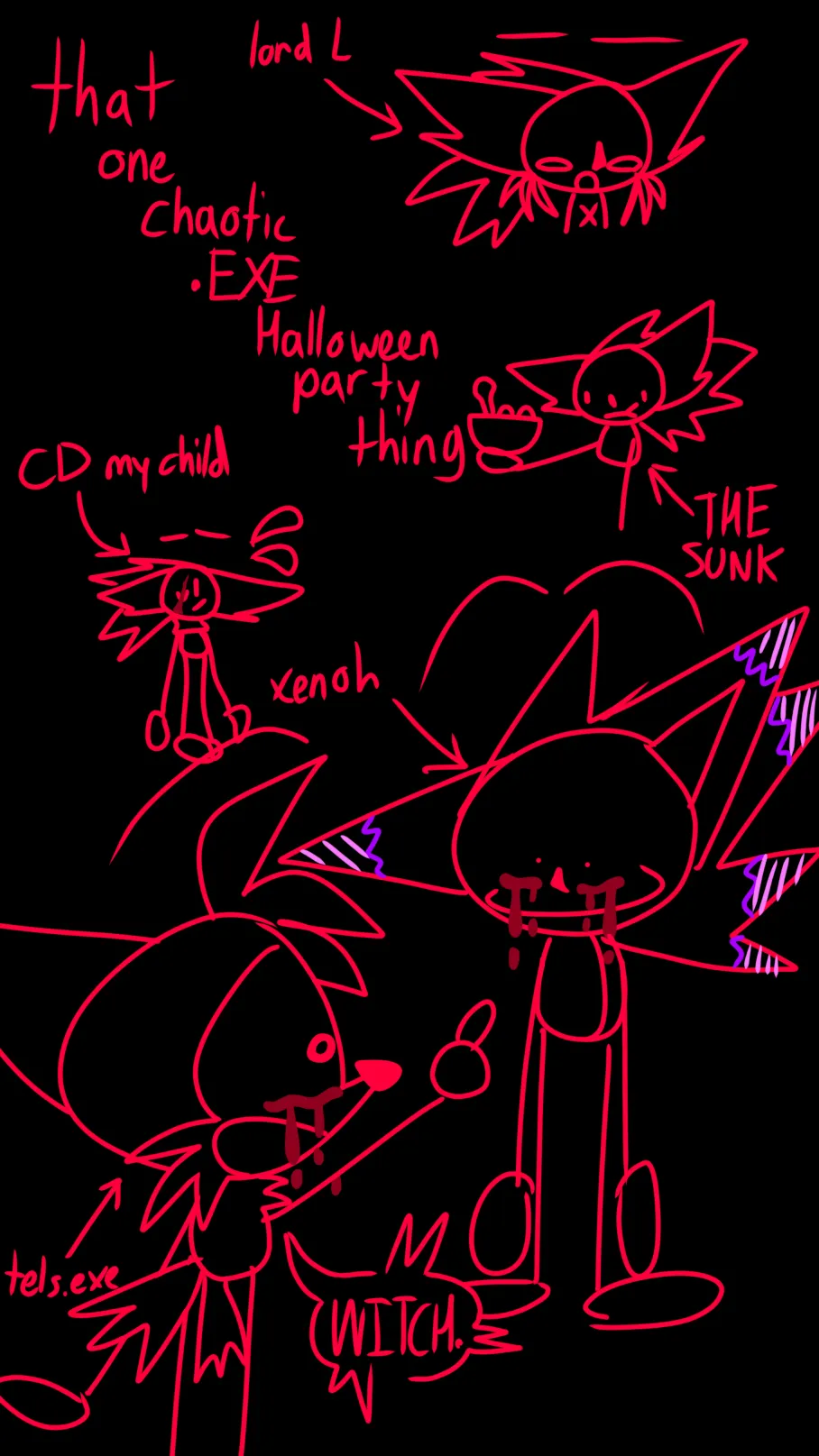 ai character: HALLOWEEN EXE FAM background