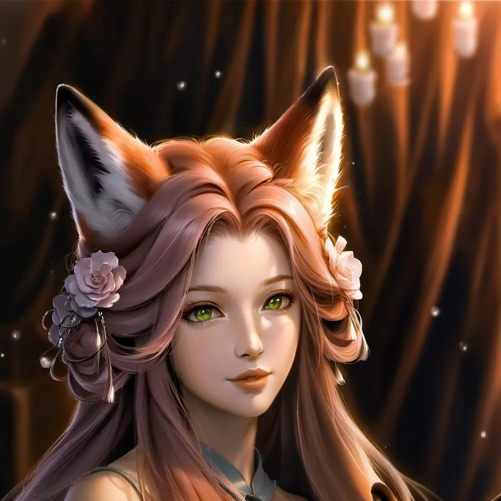 chat with ai character: cute fox girl