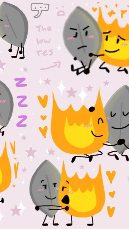 ai character: (Bfdi) fireafy background