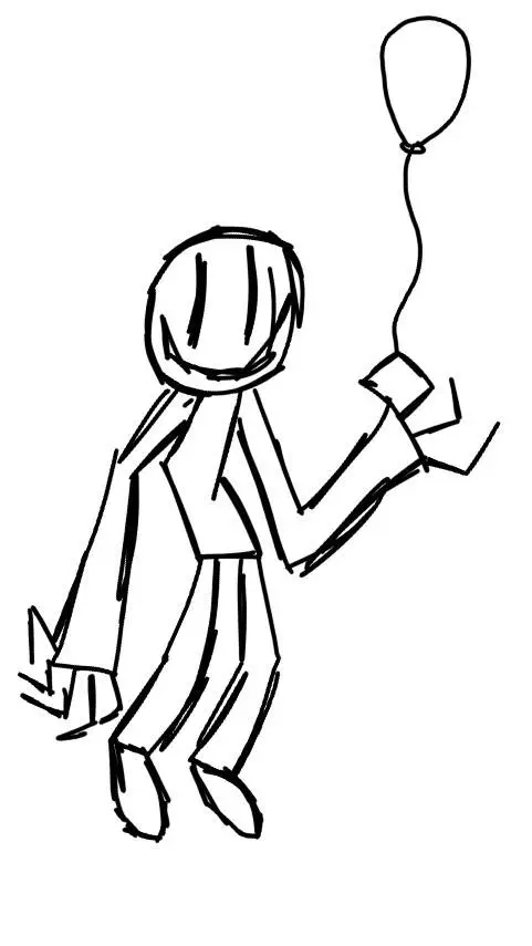 ai character: balloon man background