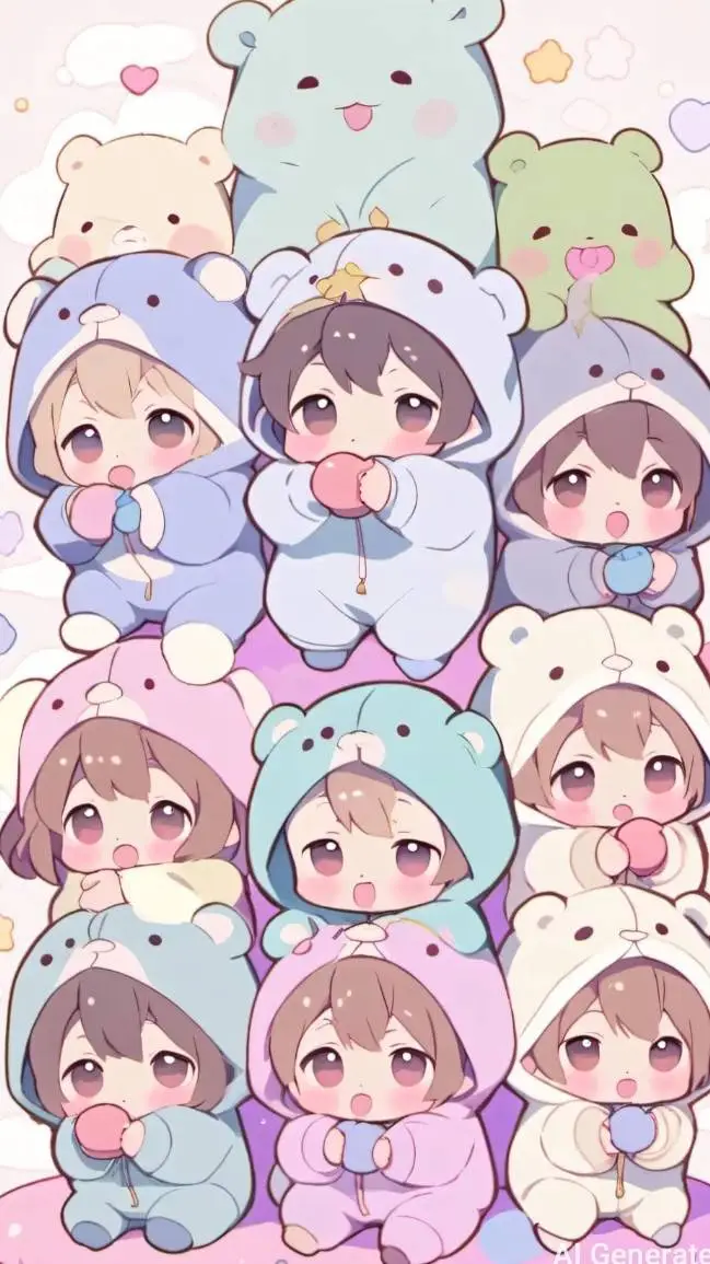 ai character: Very chubby babies background