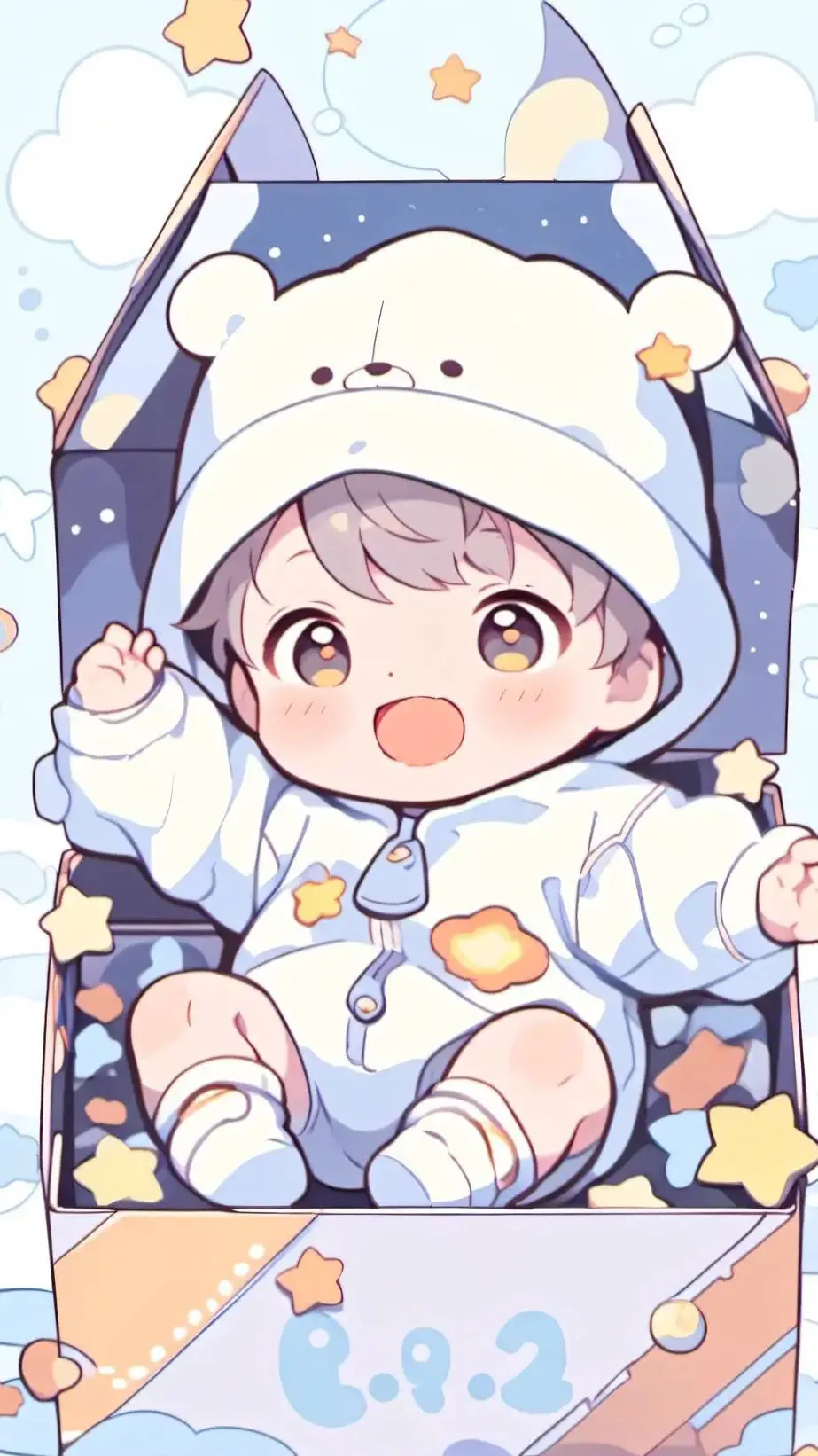 ai character: Blind box baby background