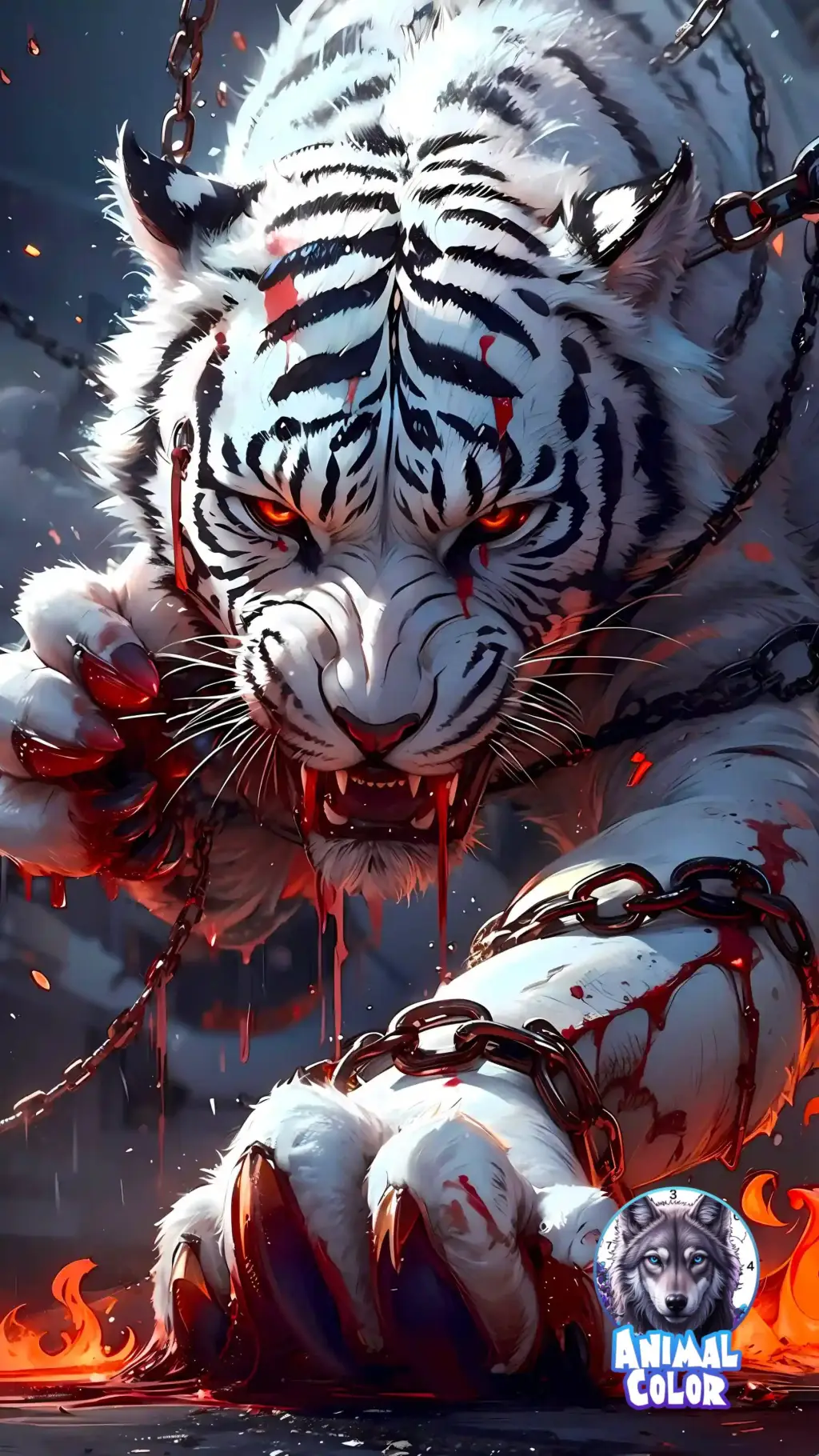 ai character: blood background