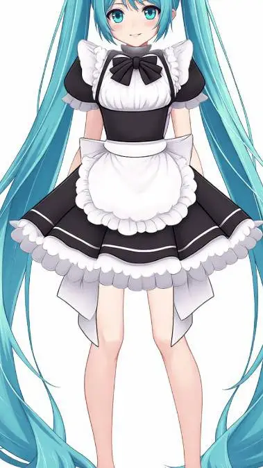 ai character: maid miku background