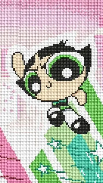 ai character: THEPOWERPUFFGIRLS! background