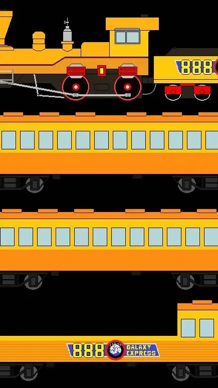 ai character: galaxy express 888 background