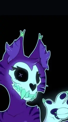 ai character: skull  background