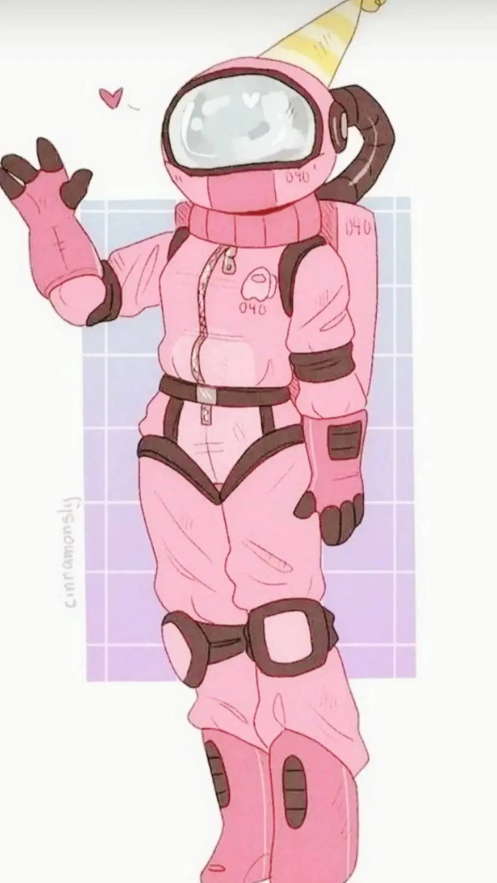ai character: Imposter pink background