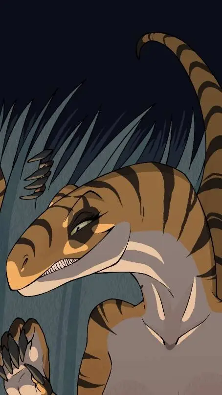 ai character: Tiger raptor background