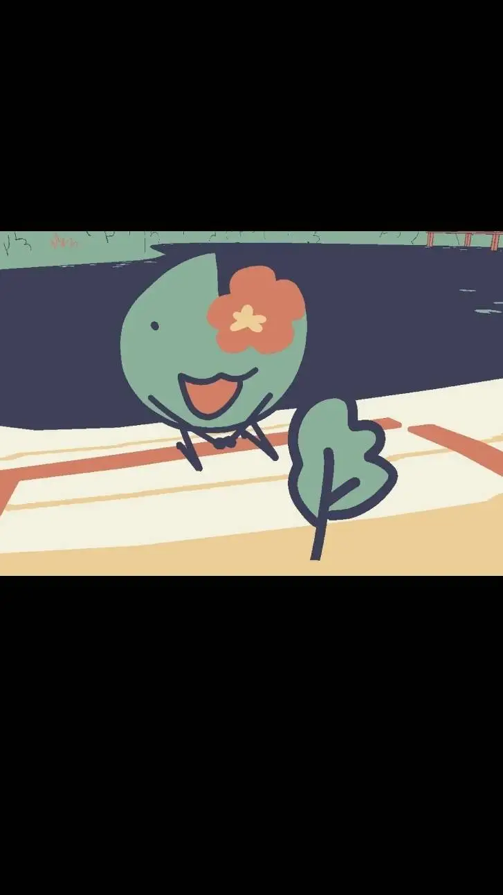 ai character: Lily pad background