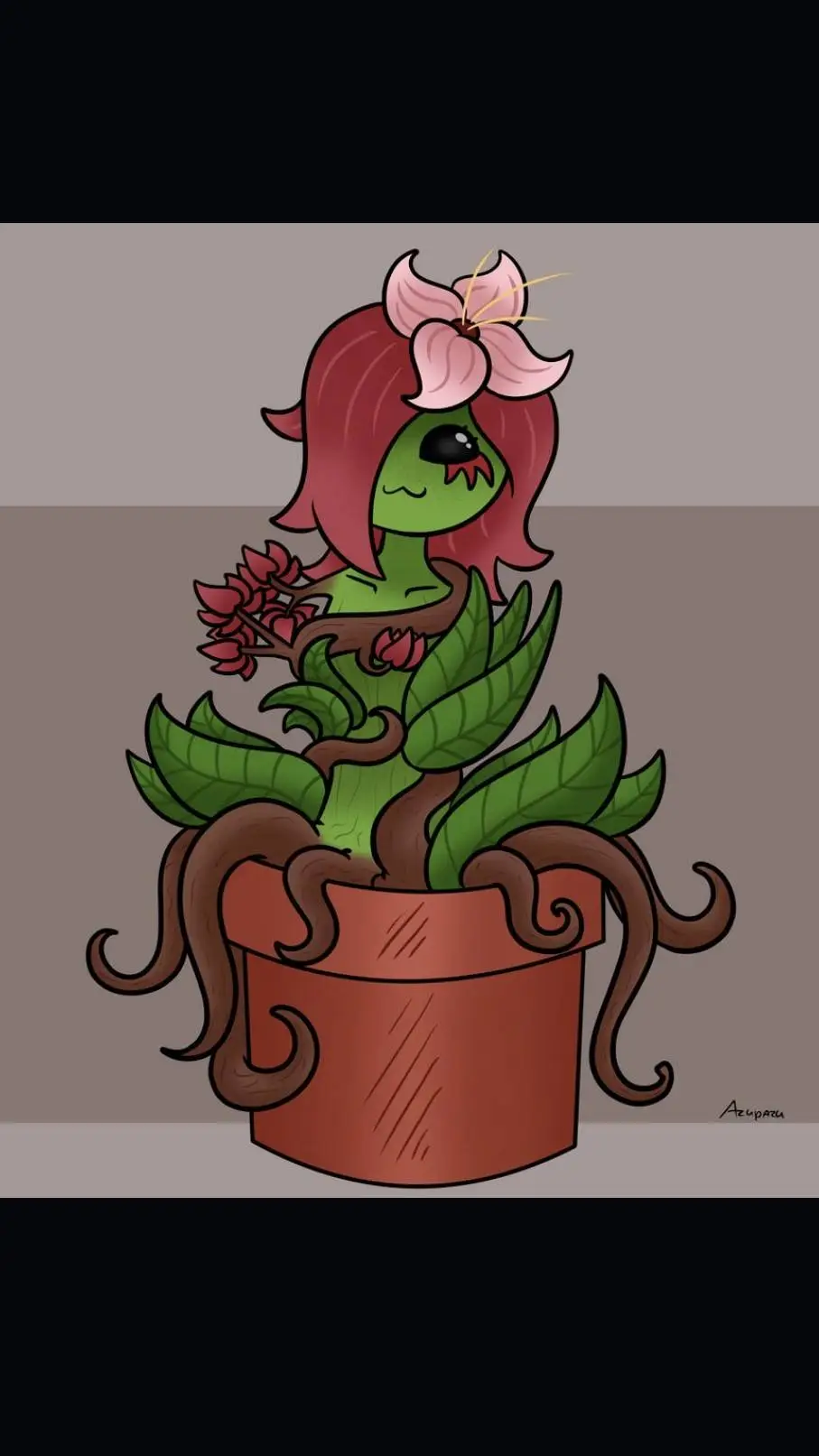 ai character: Plant background