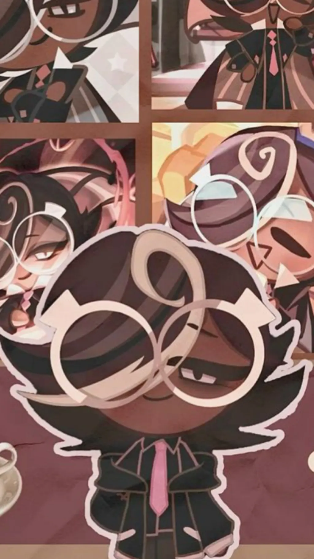 ai character: Espresso cookie  background