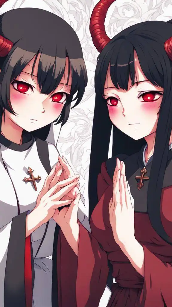 ai character: uppermoons+twins background