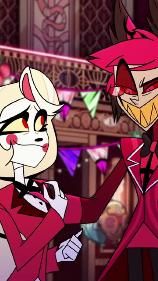 ai character: Charlie x Alastor  background