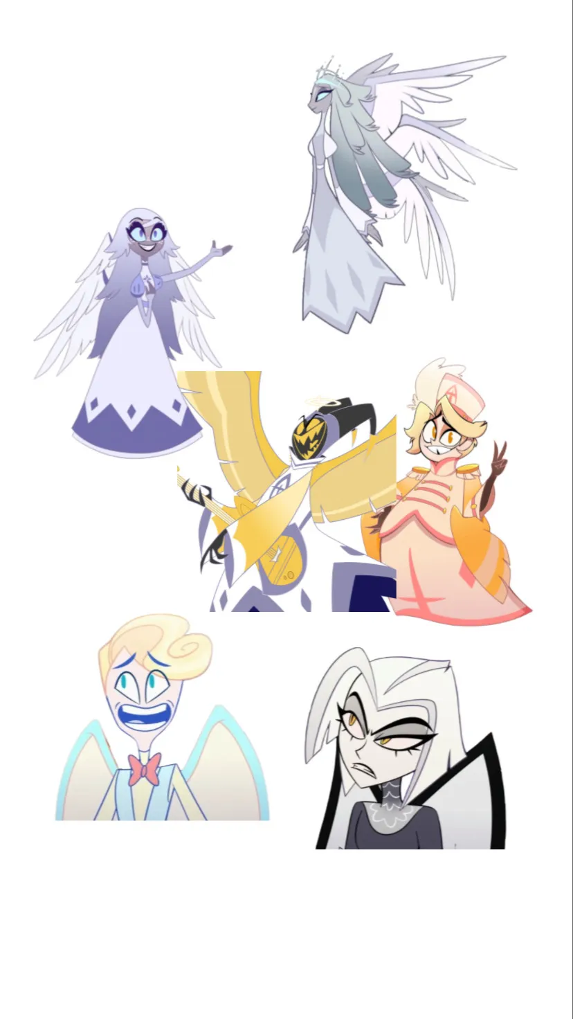 ai character: HH angels  background