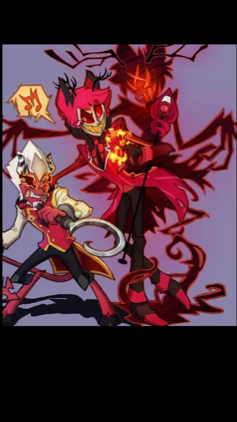 ai character: Aless vs Alastor  background