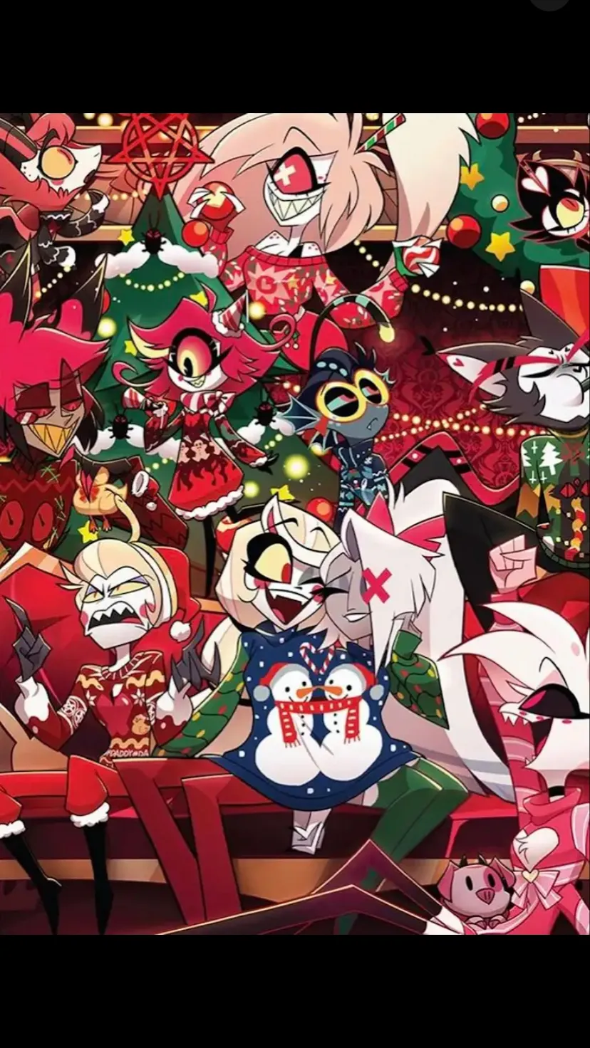 ai character: HH Christmas  background
