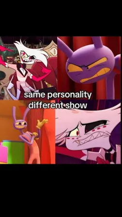 ai character: Jax vs Angel dust background