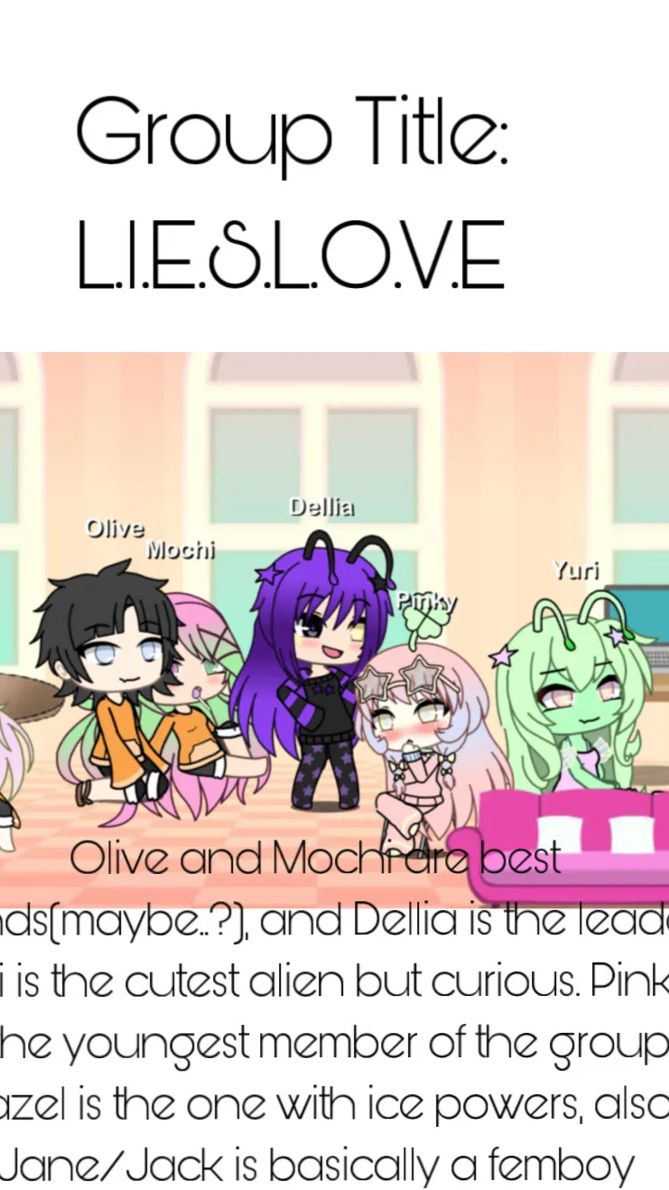 ai character: L.I.E.S.L.O.V.E background