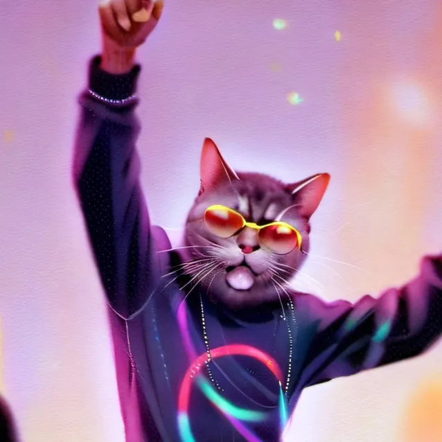 chat with ai character: dancing cat