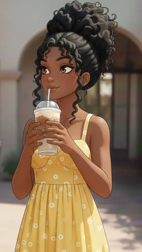 ai character: Miss Honey  background