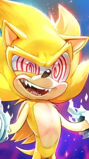 ai character: fleetway sonic background