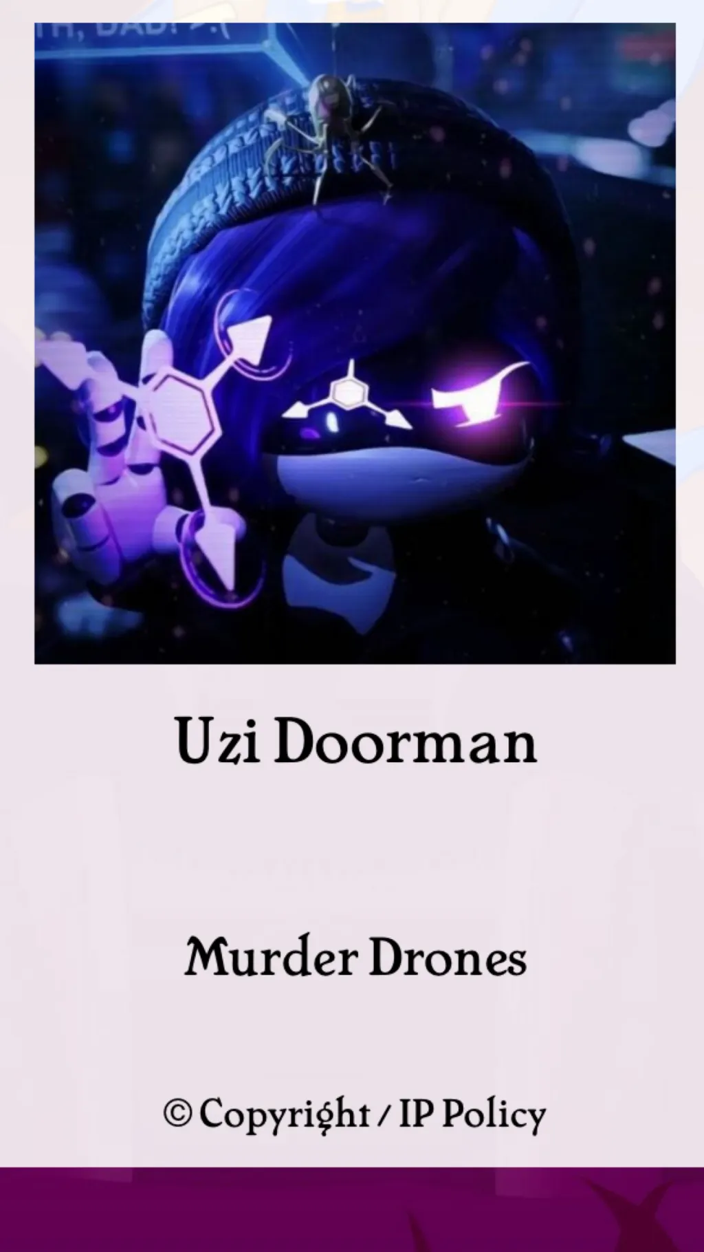 ai character: Uzi background