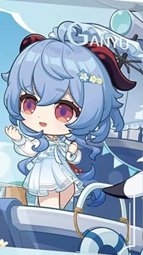 ai character: ganyu! background