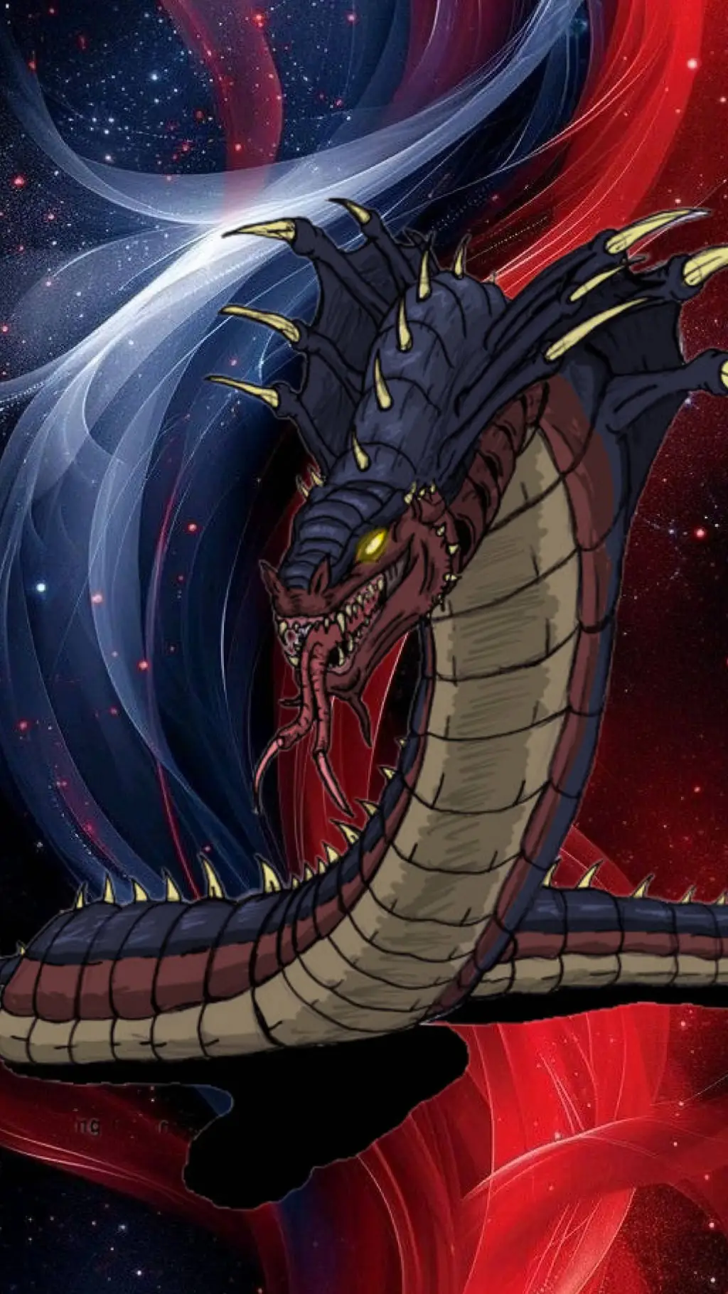 ai character: King cobra  background