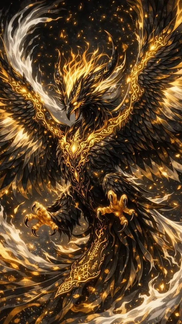 ai character: hawk golden  background