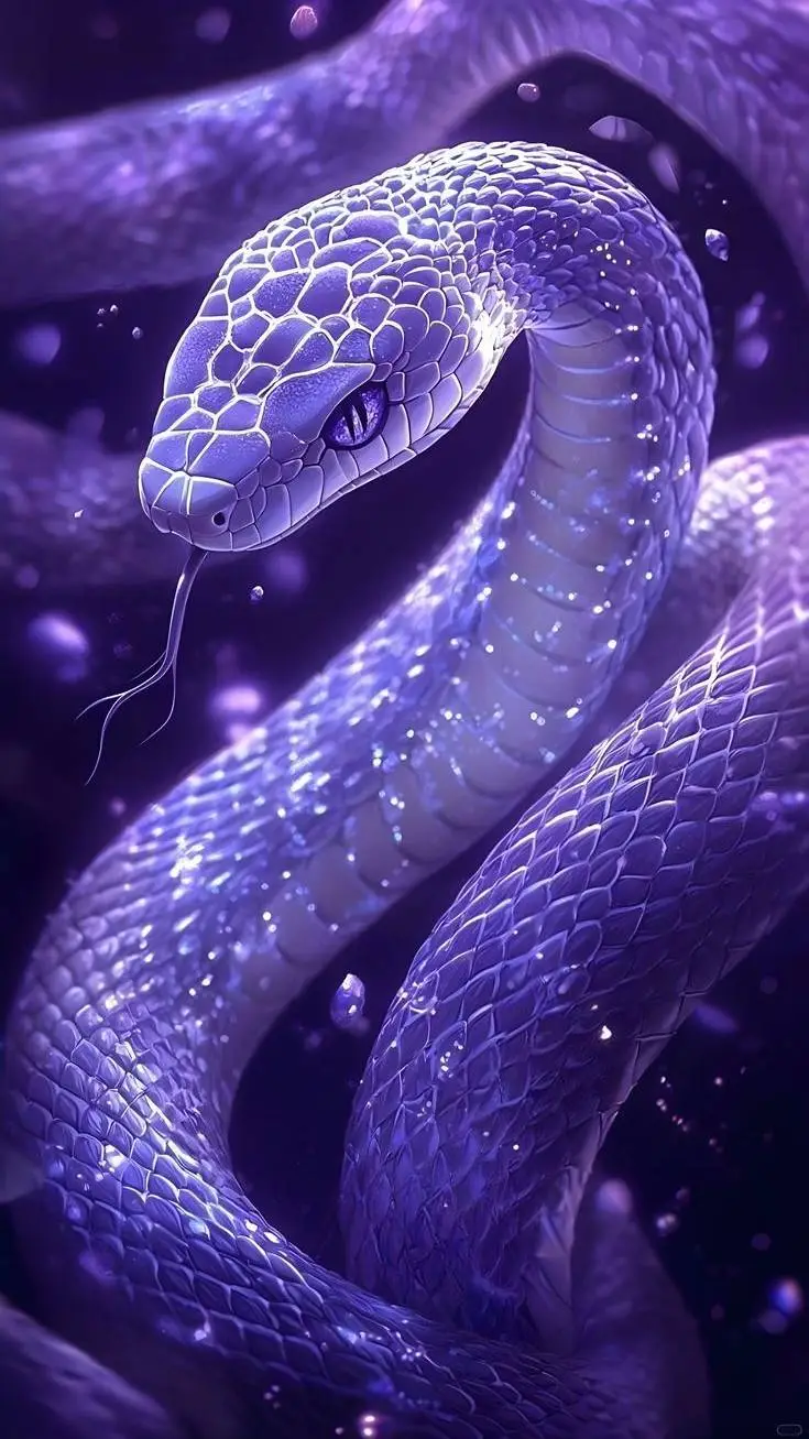 ai character: Violet snake  background