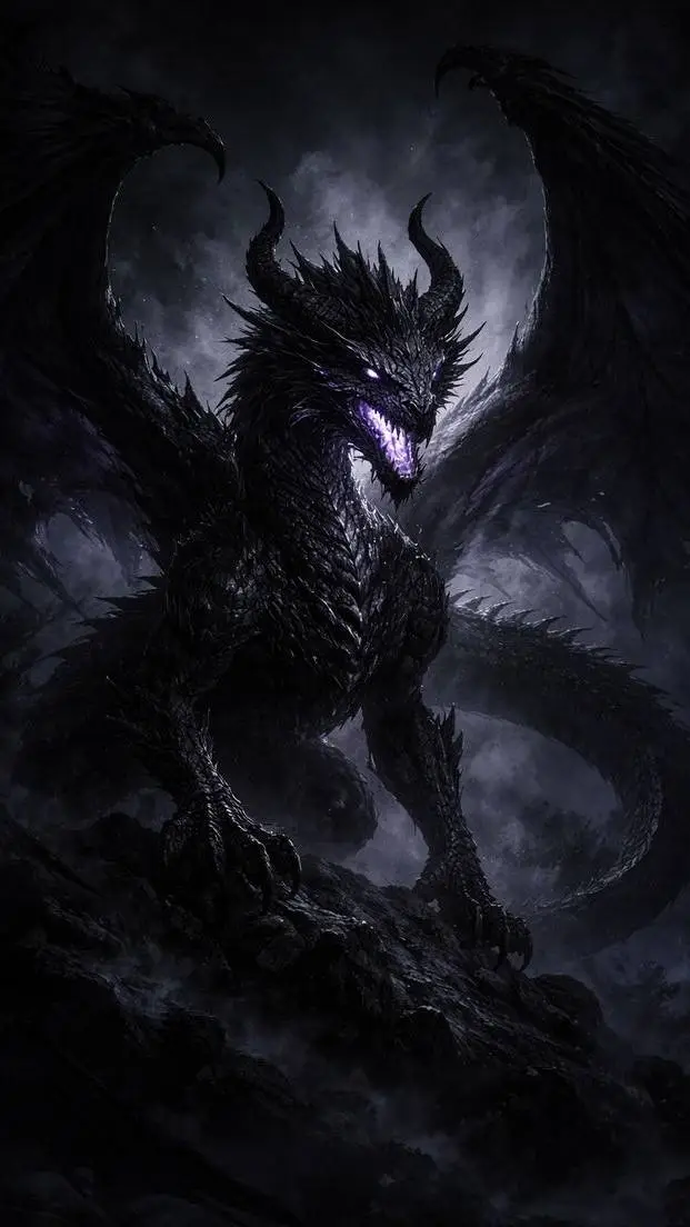 ai character: dark the dragon  background