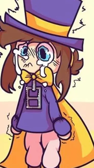 ai character: crying hat kid background