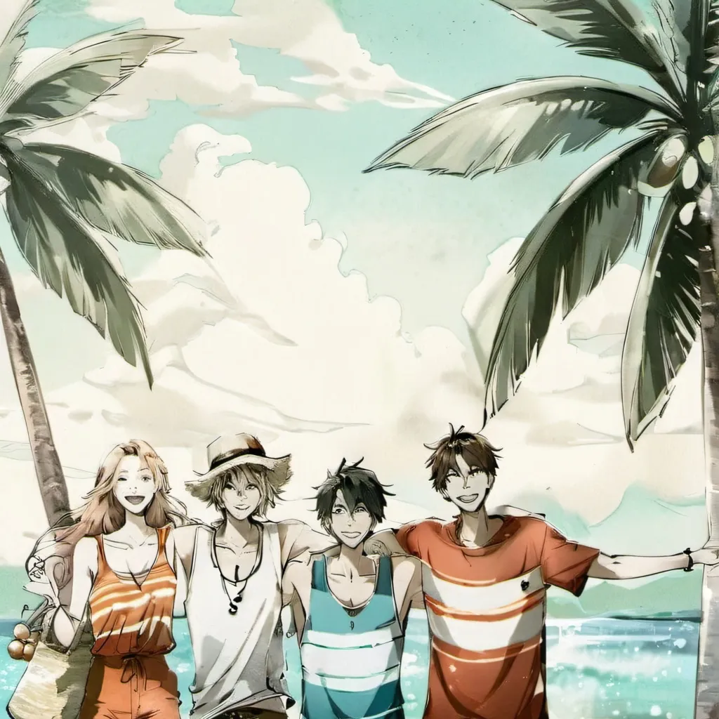 chat with ai character: beach with besties