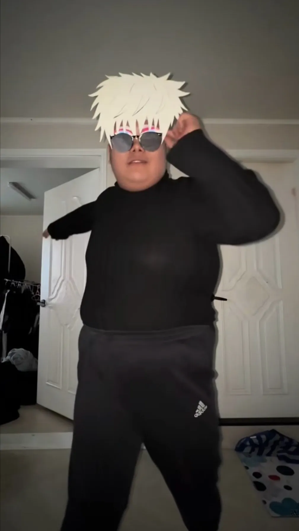 ai character: fat wannabe gojo background