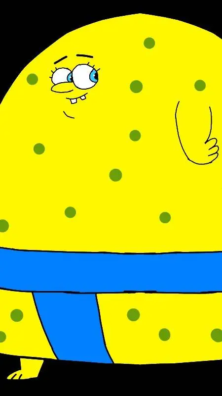 ai character: SpongeBob Sumopant background