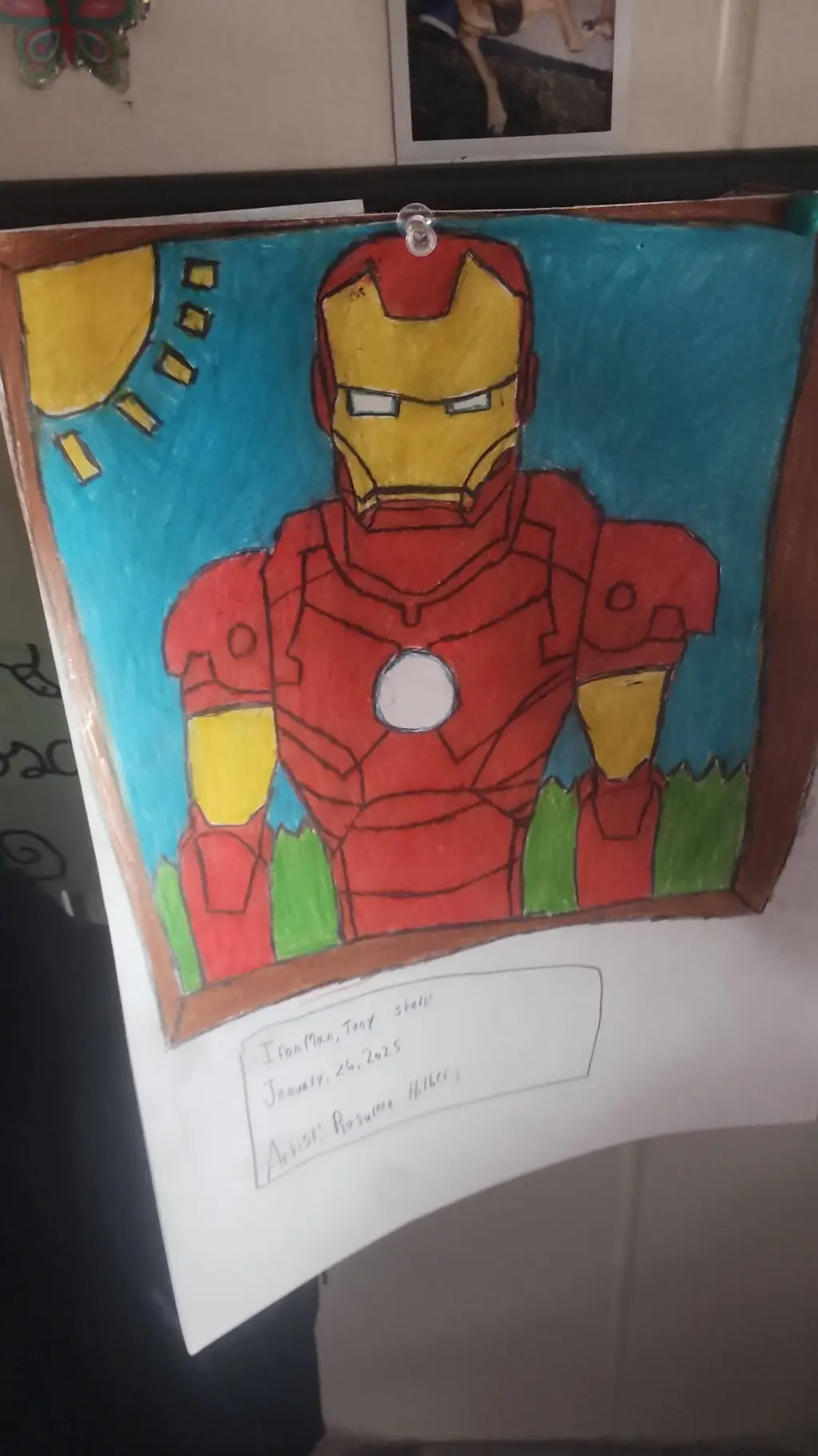ai character: Iron Man & Avenger background