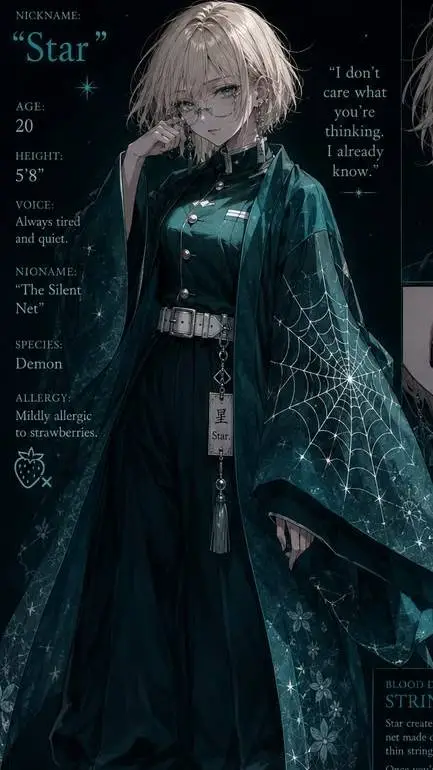 ai character: Star ꧁Silent Net꧂ background