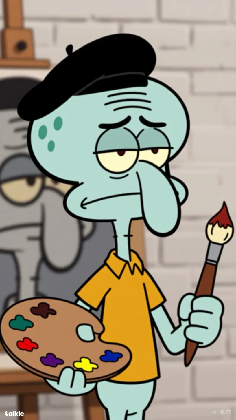 ai character: Squidward  background
