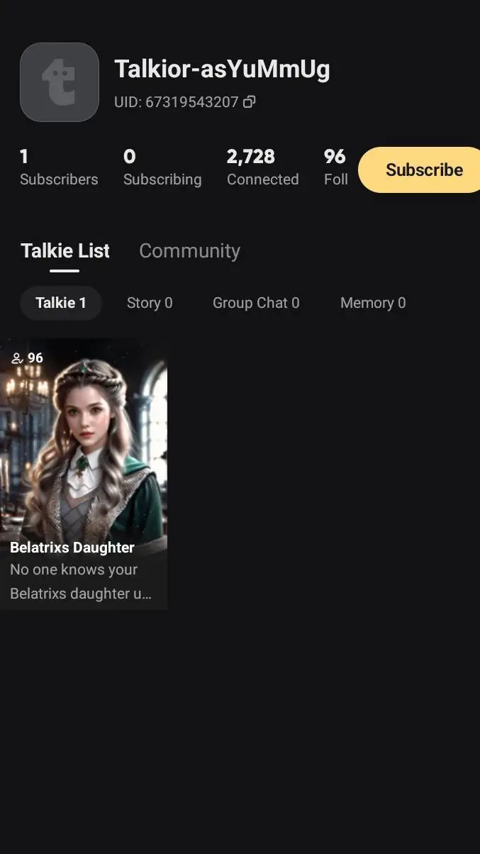ai character: Rumour hp background