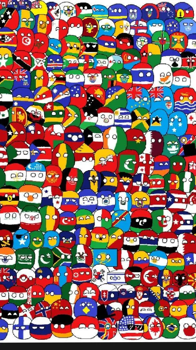 ai character: Countryballs background