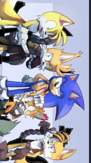 ai character: Sonic prime  background