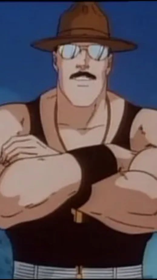 ai character: Sgt slaughter  background
